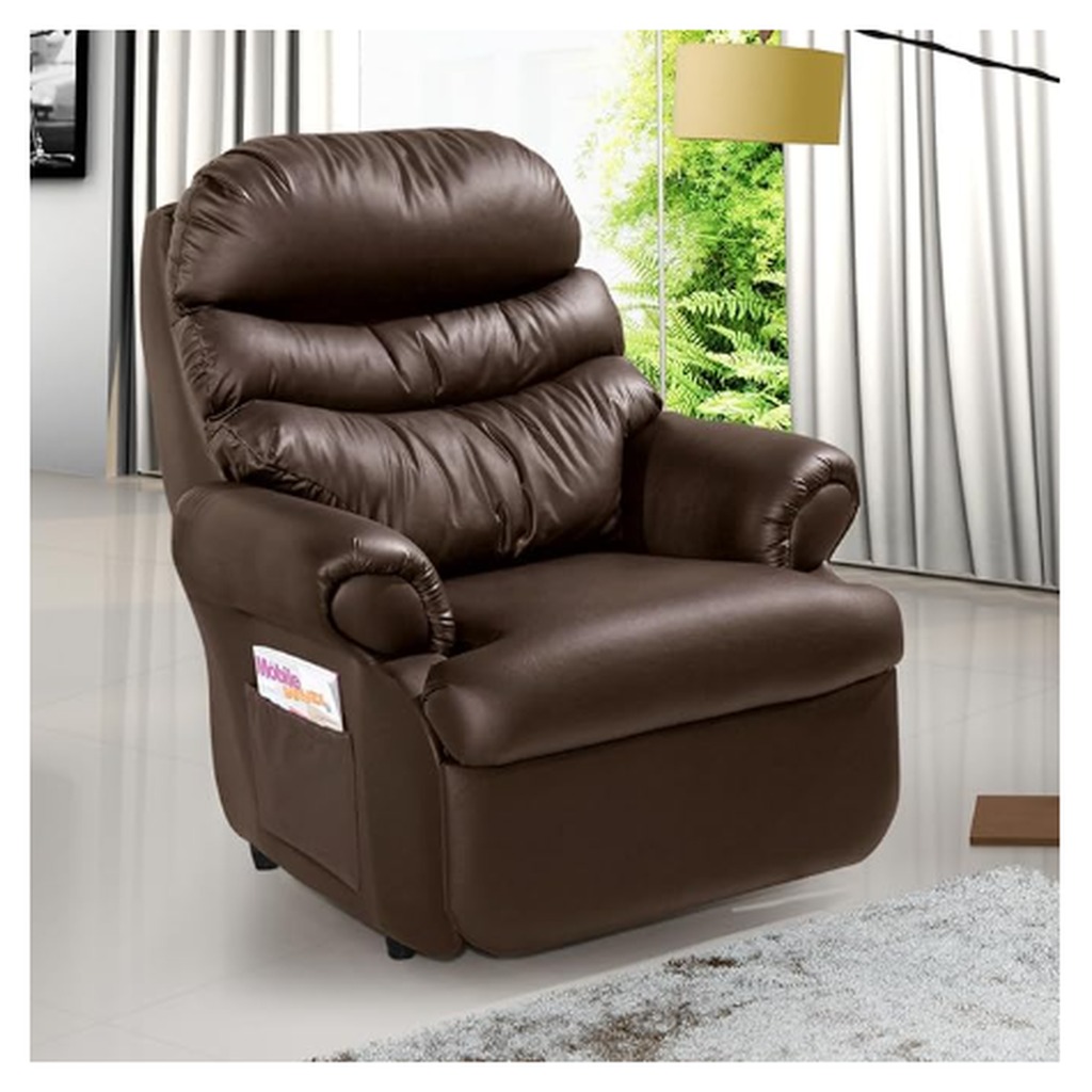 Poltrona do Papai Reclinável Cadeira Corano Soft Vovô (MARROM)